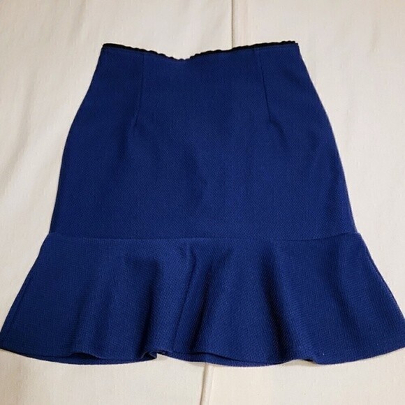 Bisou Bisou Blue Flare Mini Skirt Y2K Small - Picture 8 of 12